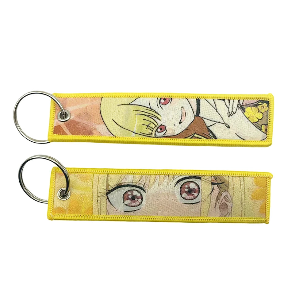 Anime Lock Embroidery Keychain