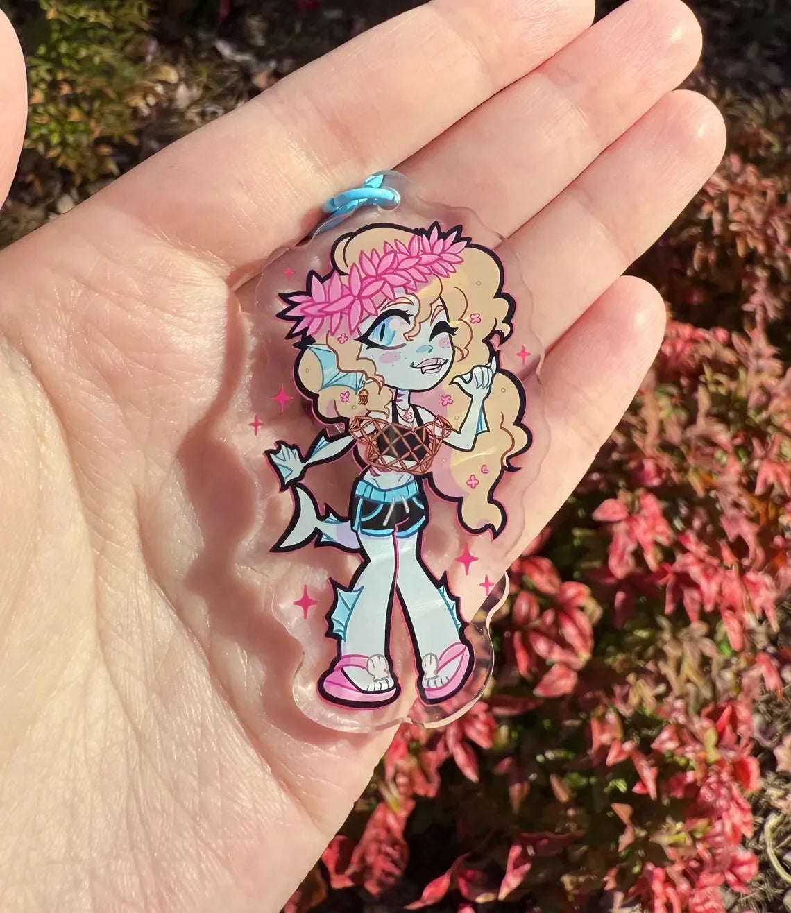 Monster Girl Metal Keychain