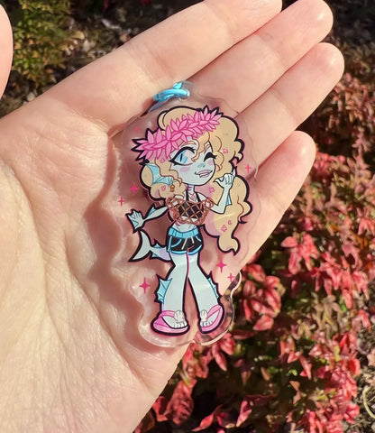 Monster Girl Metal Keychain
