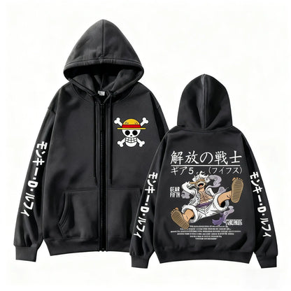 One Piece Monkey D Luffy Zip Up Hoodie