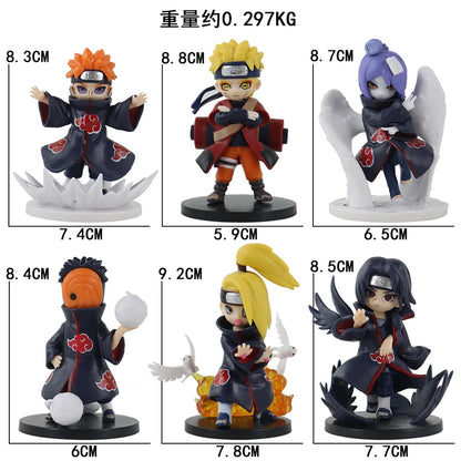 1-12pcs Naruto Blind Box Figure Toys Shippuden Akatsuki Arc Series Trendy Mystery Box PVC Model Surprise Christmas Toys Gift