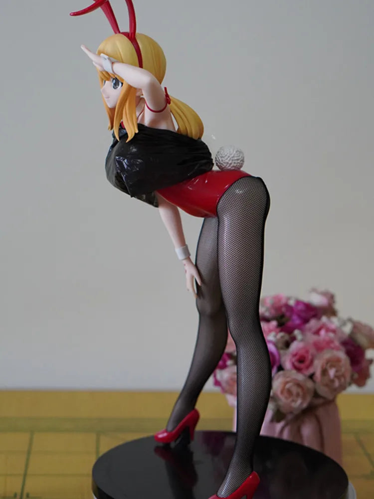 Fairy Tail Lucy Heartfilia Bunny Girl Figure FREEing B‑Style PVC Statue Model Desktop PC‑Case Ornament Anime Collectible