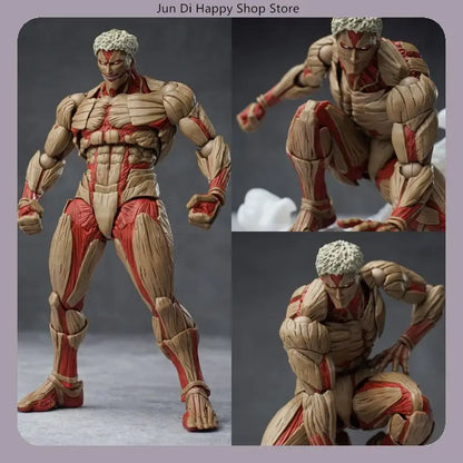 Attack on Titan Armored Titan Multi-Accessories 16cm Articulated Action Figure Model Statue Desktop Decoration Gift