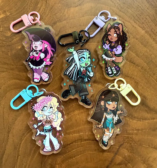 Monster Girl Metal Keychain