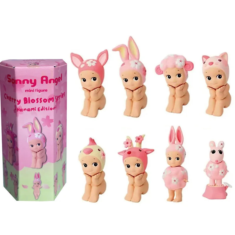 1-12pcs cherry blossom series hippers blind box mini figure collectible phone decoration table christmas gift mystery box