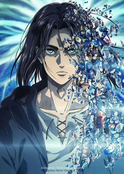 Shingeki no Kyojin Eren Yeager Attack on Titan Anime Poster  Canvas Prints  Wall Decor