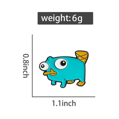 Perry The Platypus Enamel Brooch