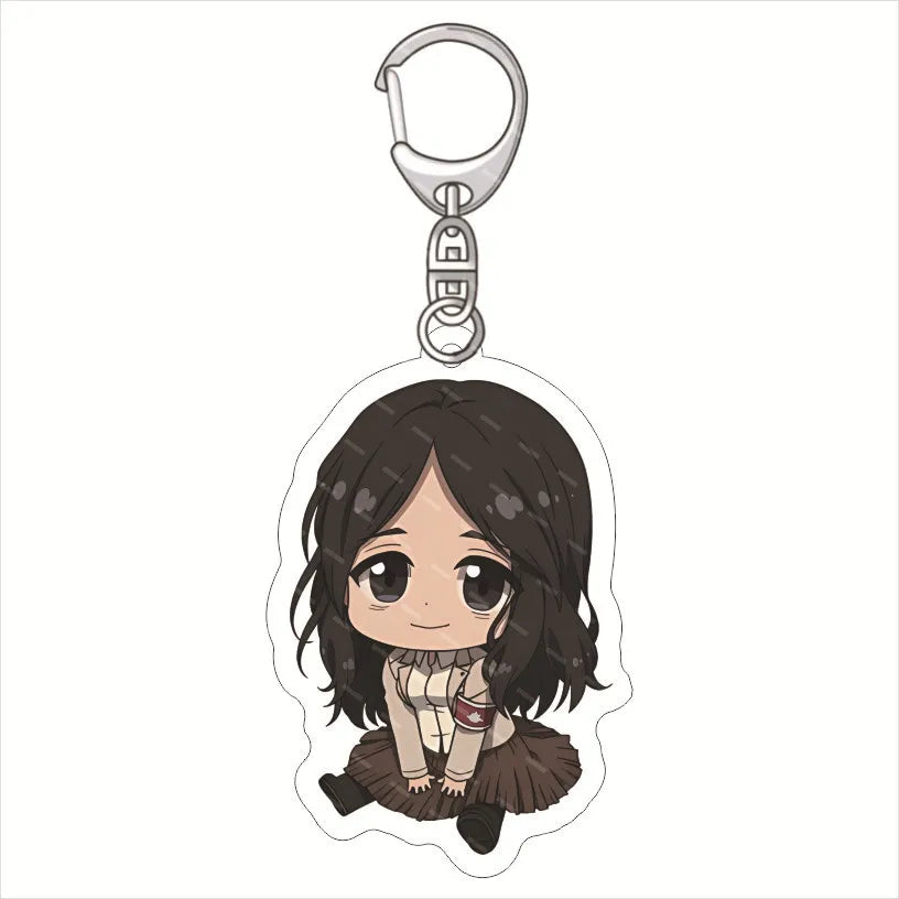 Anime Figure Attack on Titan Acrylic Keychain Model Cosplay Plate Holder Topper Birthday Fans Christmas Desk Decor Plate Gift