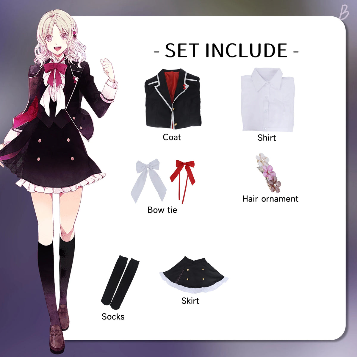 Diabolik Lovers Komori Yui Cosplay Costume