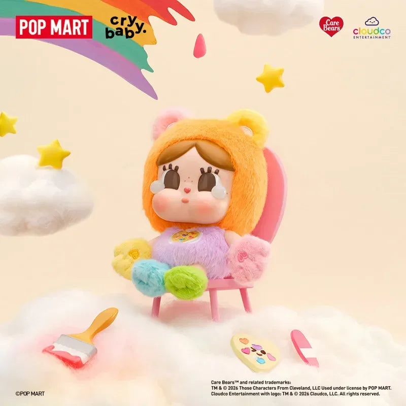 POP MART CRYBABY Care Bears Series Vinyl Plush Pendant Mystery Box Genuine Blind Box Guess Toys Bag Ornament Cute Figurines