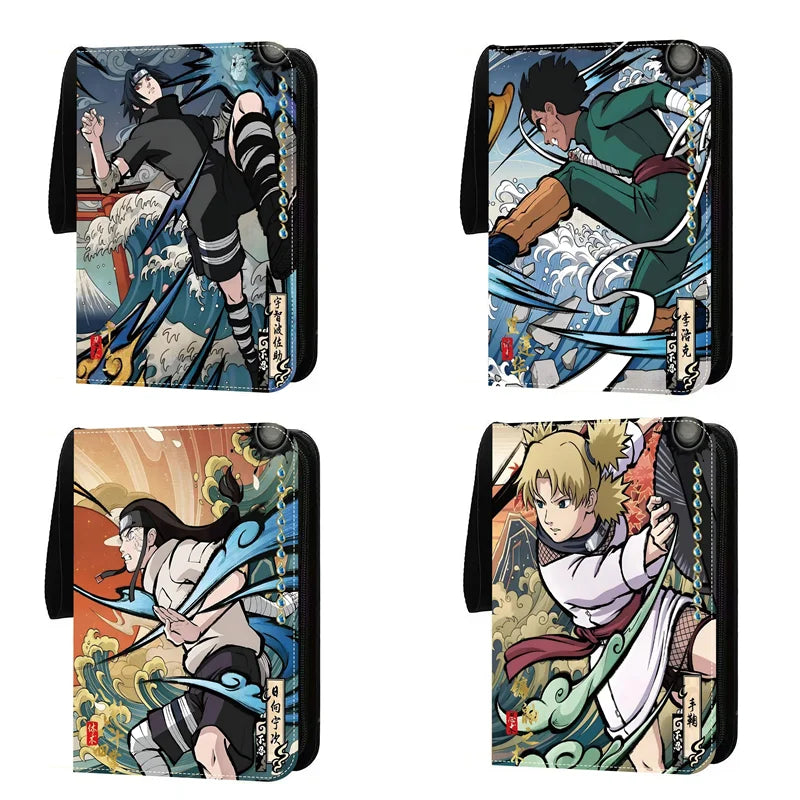 Anime NARUTO 400pcs/900pcs Card Album Book Collection Card Zipper Game Cards Sasuke Sakura Kakashi Binder Holder kids toy Gift