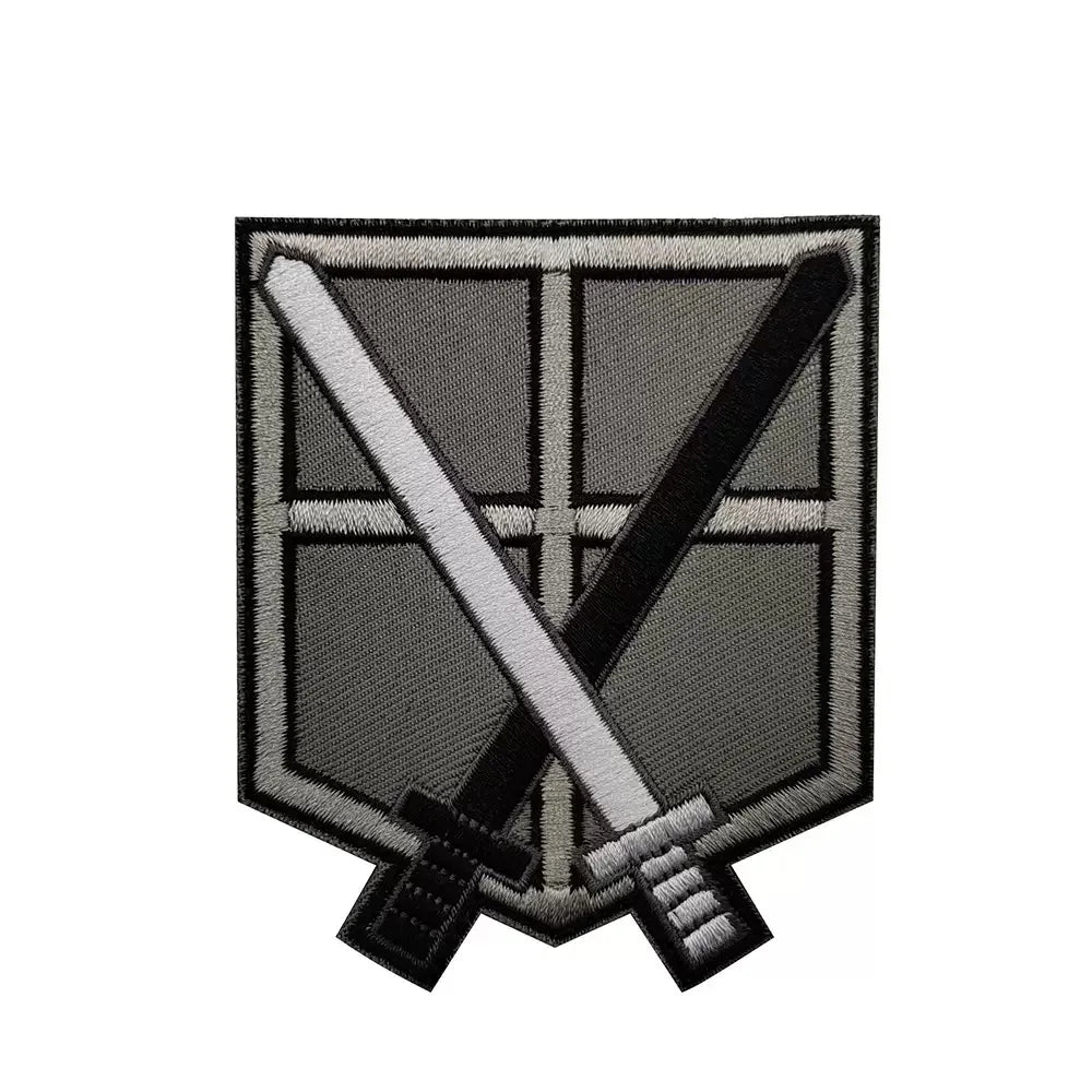 Attack on Titan Wings of Freedom Cosplay Patch Embroidery velcros Badge for Clothing, Armband, Hook & Loop Apparel Patches, 1PC