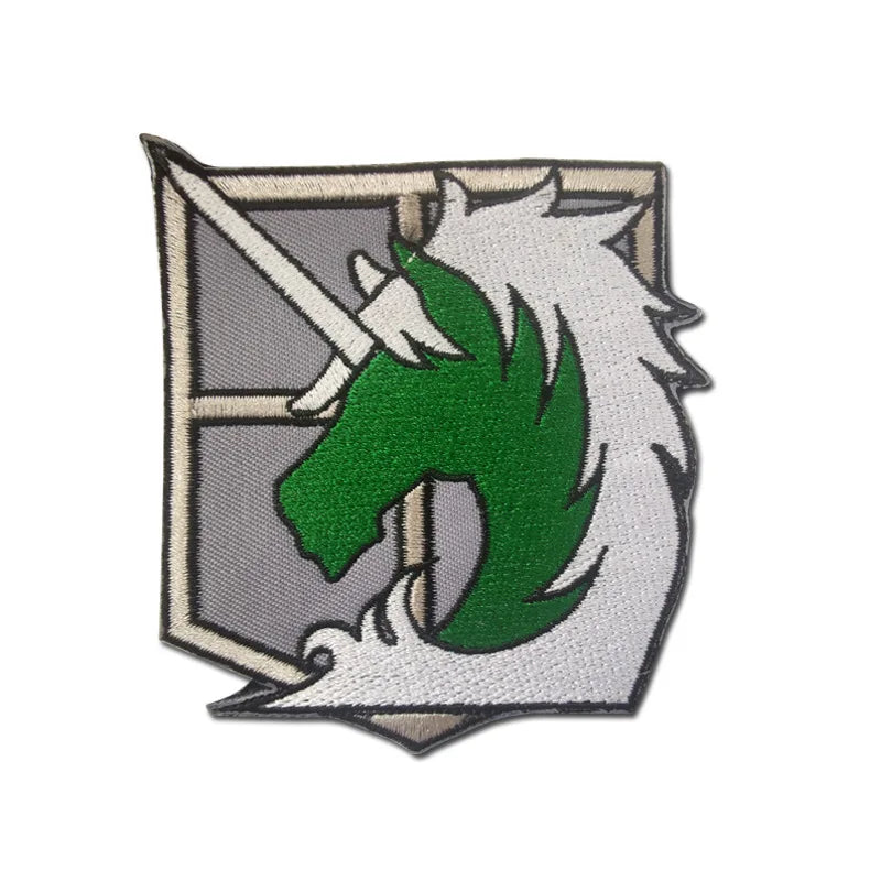 Attack on Titan Wings of Freedom Cosplay Patch Embroidery  Badge for Clothing, Armband, Hook & Loop Apparel Patches, 1PC
