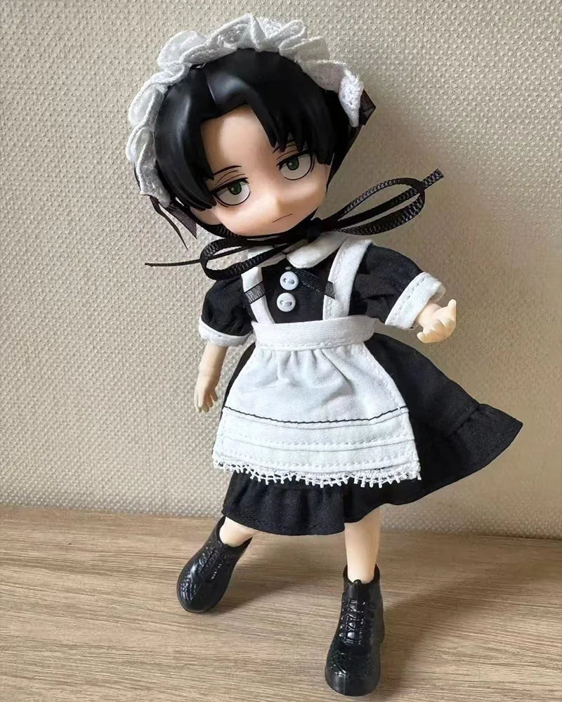 Attack On Titan Levi Ackerman Bjd Ob11 Doll Anime Action Figure Kawaii Model Toy Girls Collectible Ornaments Kids Christmas Gift