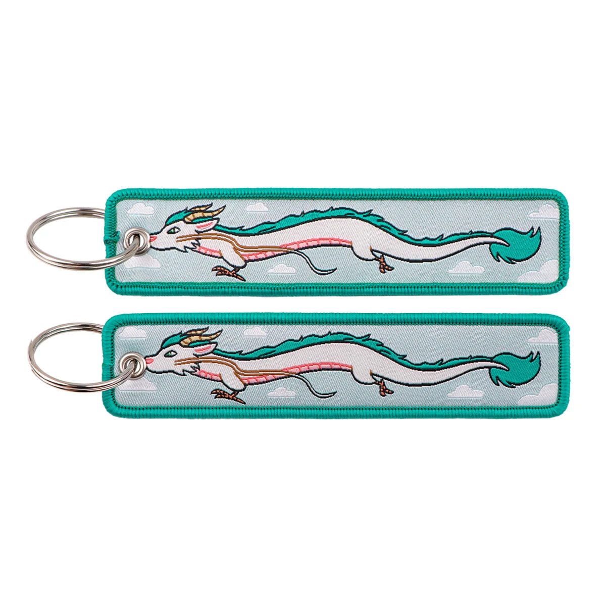 Anime Movie White Dragon Keychain