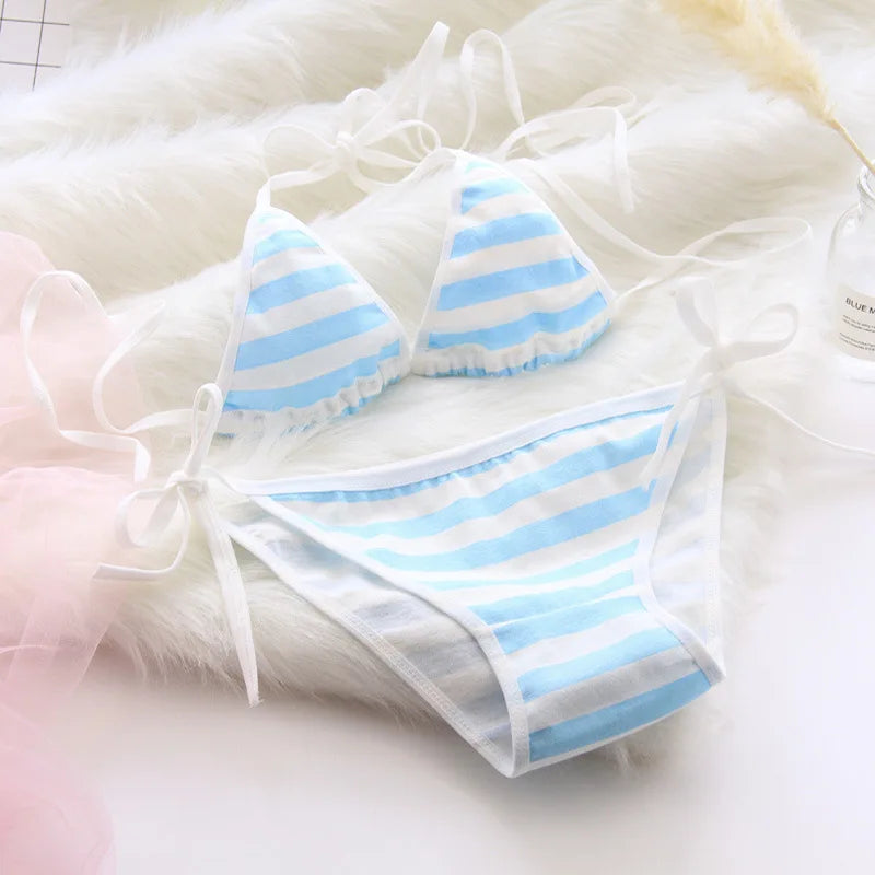 Kawaii Lolita Striped Bikini