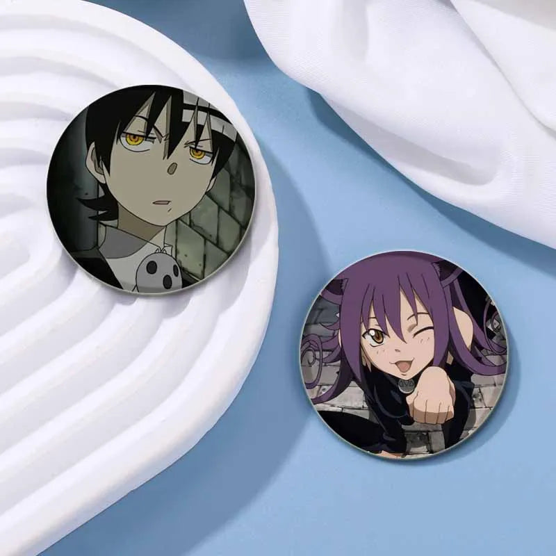 58/44/32mm Anime Soul Eater Round Pins Cartoon Badges