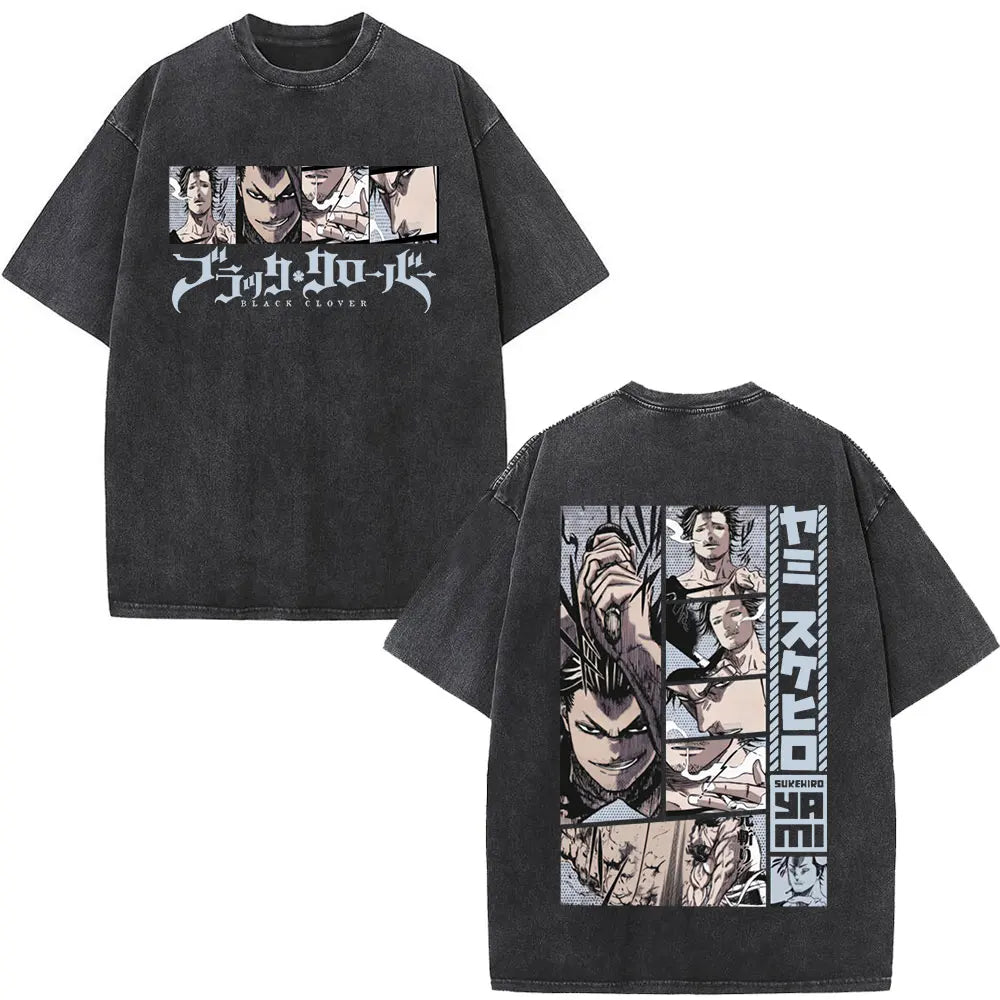 Black Clover Yami Sukehiro Washed T Shirt